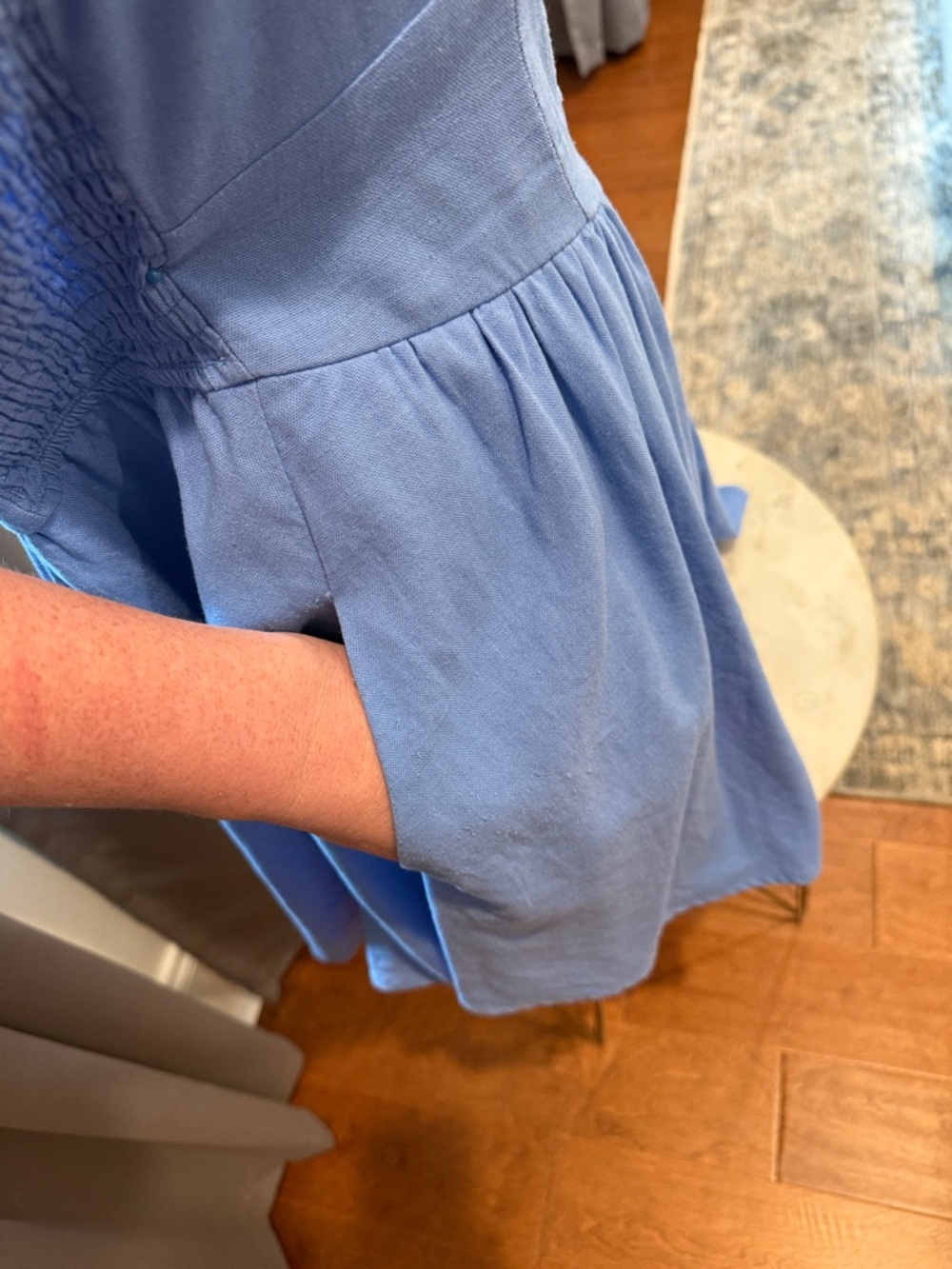 Altar'd State Powder Blue Ruffle Strap Dress - Picture 3 of 4